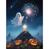 Asddage Diamond Painting Kits for Adults - Ghost, Jack-o'-Lantern DIY 5D Diamond Art Kits Full Drill Diamond Dots Paintings with Diamonds Gem Art and Crafts Home Wall Decor 12x16inch Asddage