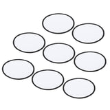 MECCANIXITY 8pcs Sublimation Patch Blank, 6cm/2.36" Fabric Iron-on Blank Heat Transfer Repair Patch for DIY Crafts Caps Clothes Shoes Bags Uniforms, White MECCANIXITY