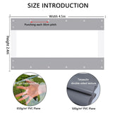 ele ELEOPTION (8ft High x 15ft Width) Vinyl Curtains for Patio, Outdoor Clear Panel Curtain Patio Enclosure Waterproof PVC Tarps with Grommets for Pergola, Balcony, Porch, Gazebo Khaki ele ELEOPTION