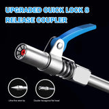 21V Electric Grease Gun with Battery*2, 12000 PSI Cordless Grease Gun Kit with Case & Accessories (Charger, Coupler Locks, tip, Hose, Cartridge Tube) Towiac