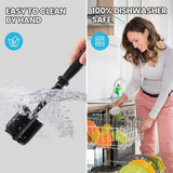 CUNSENR Premium Meat Chopper for Ground Beef - Heat Resistant Meat Masher - Kitchen Tools & Gadgets - Durable Ground Beef Smasher - Non Stick Hamburger Chopper - Cook Ground Meat with Ease(Black) CUNSENR