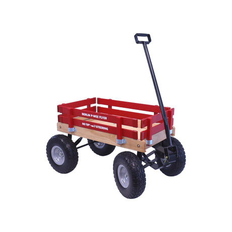 Berlin Big-Foot Kid's Wagon by AmishToyBox.com - Perfect Wagon for Children and Toddlers - Amish Made in Ohio, USA - 10" No-Flat Tires (Red) AmishToyBox.com