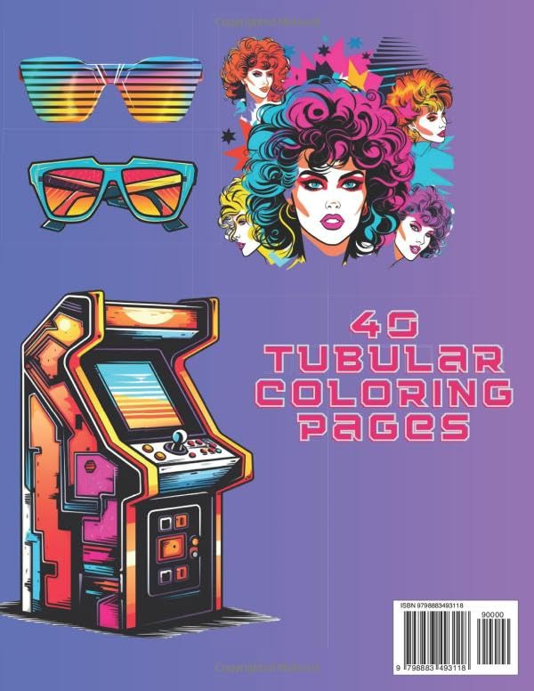 I Love the 80s Coloring Book for Adults Best of the 80s Coloring Pages Pop Culture Coloring Book WoodArtSupply