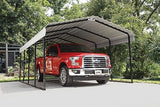 ARROW 12' x 20' x 7' 29-Gauge Carport with Galvanized Steel Roof Panels ARROW
