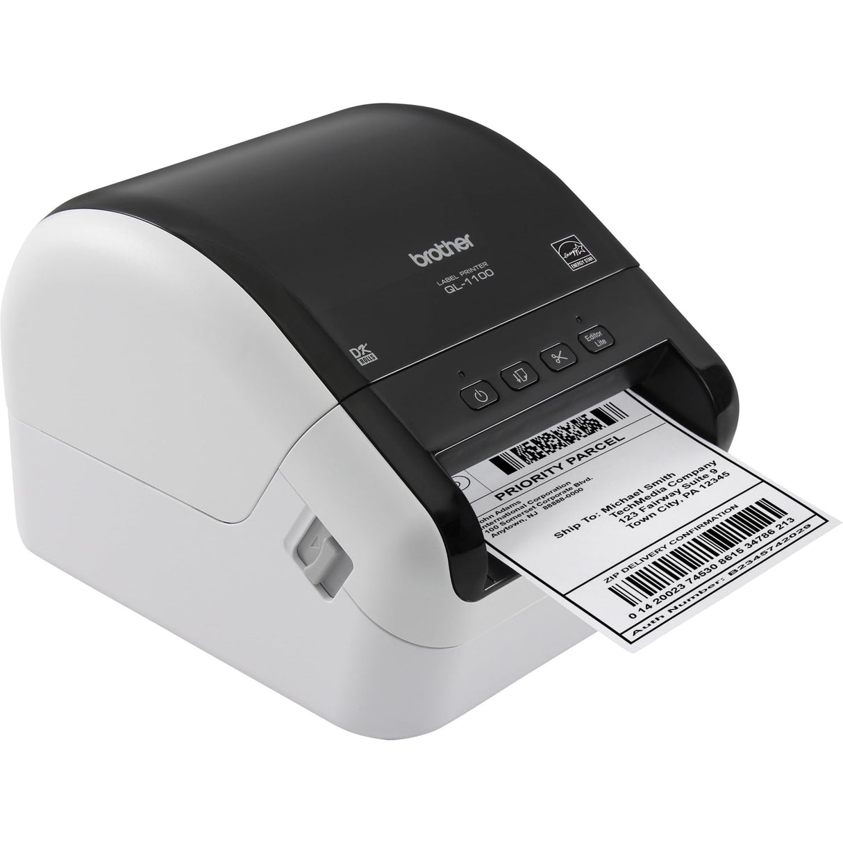 Brother QL-1100 Wide Format, Postage and Barcode Professional Thermal Monochrome Label Printer, Black Brother