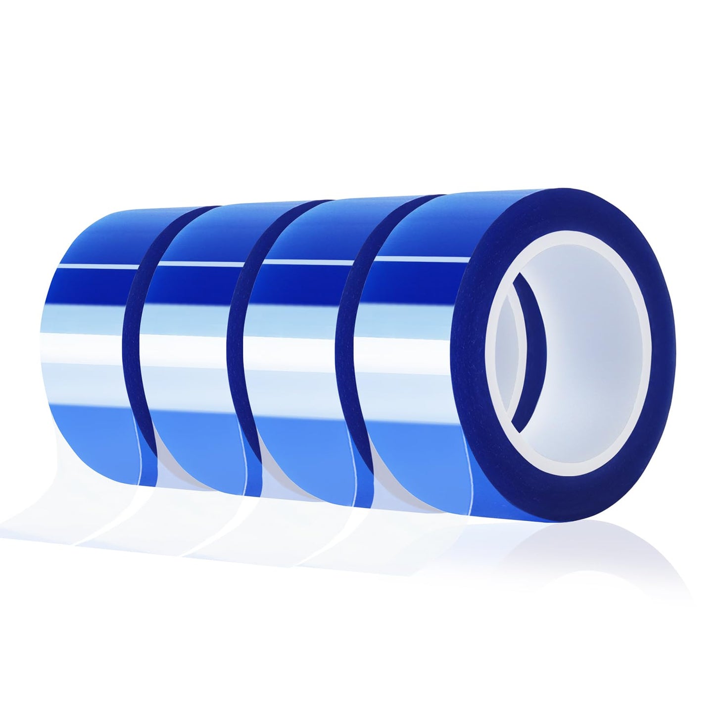 MEBMIK 4 Rolls 20mm x16m(52FT) Blue Heat Tape High Temperature Heat Resistant Tape Heat Transfer Tape for Heat Sublimation Press Vinyl,No Residue