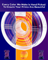 Cookiecad PLA Filament 1.75mm 1kg Rainbow Multicolor 3D Printer Filament - Sunset PLA Cookiecad
