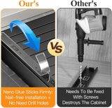 Pull out Cabinet Organizer, 21"Deep, Slide out Drawers for Kitchen Cabinets, Under Sink Pull-Out Home Organizers with Adhesive Nano Film Fixed, Sliding Cabinet for Bathroom, Pantry Storage Shelves Kitstorack