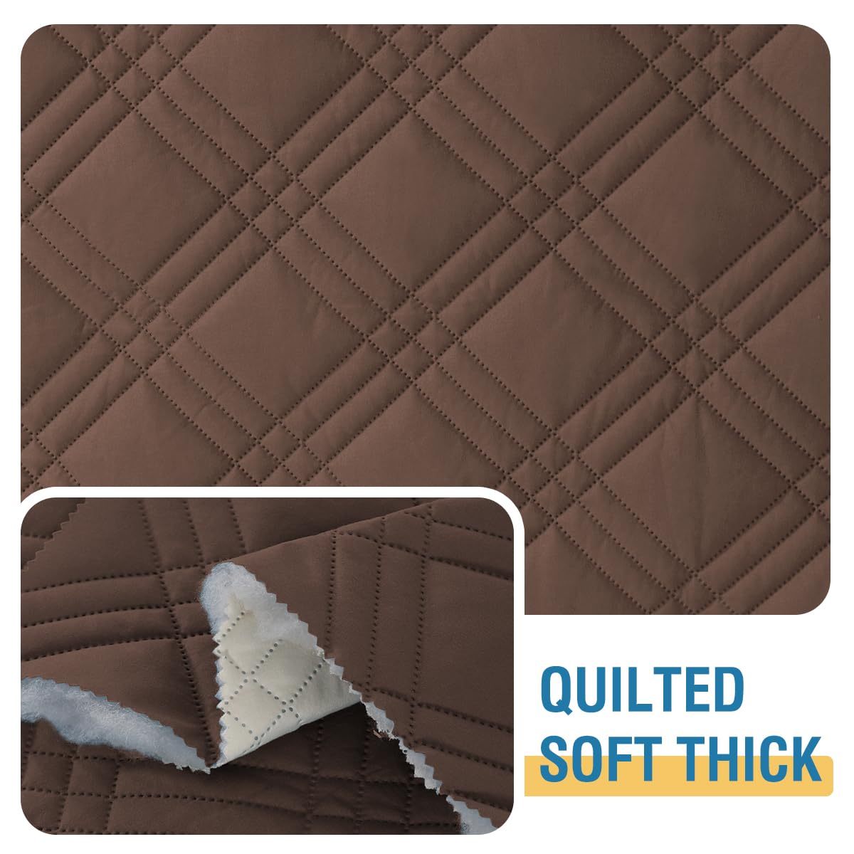 H.VERSAILTEX 100% Waterproof Recliner Chair Cover Non-Slip Reclining Cover for Electric Power Lift Recliner Chair Washable Reclining Chair/Furniture Protector for Kids, Pets,Brown/Beige H.VERSAILTEX