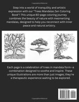 Trees Mandala Zen Coloring Book: Escape to Nature’s Calm: Color Your Way Through 40 Zen-Inspired Mandalas and Tree Designs for Mindful Relaxation WoodArtSupply