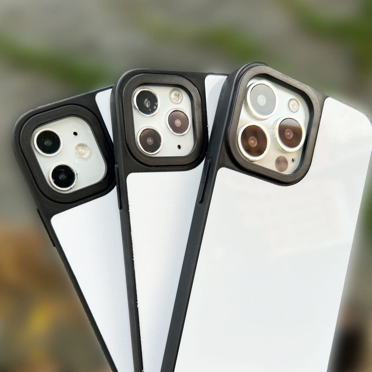 JUSTRY 5 Sets Sublimation Blanks Phone Case Bulk Covers Compatible with iPhone 15, 6.1-Inch, 2 in 1 2D DIY Case Soft Rubber Cover+Inserts Matte,Easy to Sublimate Customized Wholesale Pack JUSTRY