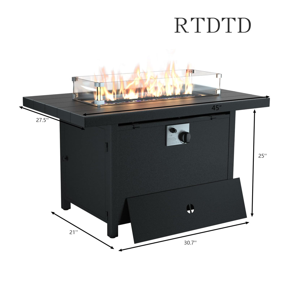 RTDTD 11 Pieces Outdoor Patio Furniture Set Outdoor Furniture Patio Sectional Sofa Conversation Sets w/ETL Approved 45" Gas Outdoor Fire Table & Coffee Table, Swivel Rocking Chair (Red) RTDTD