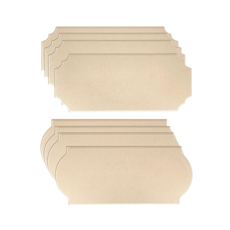 8 Pack Unfinished Wooden Plaques 6"x14"-0.25 Inch Thick Beveled MDF Wood Sign for Burning DIY Crafts Cregugua