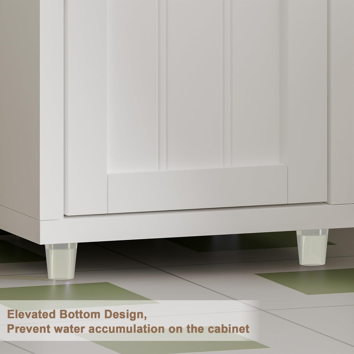 ChooChoo Narrow Bathroom Storage Cabinet with Adjustable Shelves, Tall Storage Cabinet with 2 Doors and 1 Drawer, Freestanding Cupboard for Small Spaces, White ChooChoo