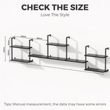 DEMEGA Wall Mounted Bookshelves, 80″ Floating Shelves for Wall, 8-Tier Wooden Hanging Bookshelf, Easy Installation Book Organizer for Home Office, Living Room, and Bedroom DEMEGA