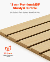 VEVOR Slat Wall Paneling, 4 x 4ft, MDF Garage Slatwall with Modular Design, Natural Slat Wall Easy-to-Install Adjustable Slatwall Panel with Coupling Structure & DIY Cutting, Fit for Storage & Display VEVOR