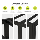 UOMEUR Metal Bed Frame with Headboard and USB & Type C Charging Station, Heavy Duty Metal Bed Frame No Box Spring Needed with Ample Storage Space - Easy Assembly and Noise Free (Black, Queen) UOMEUR