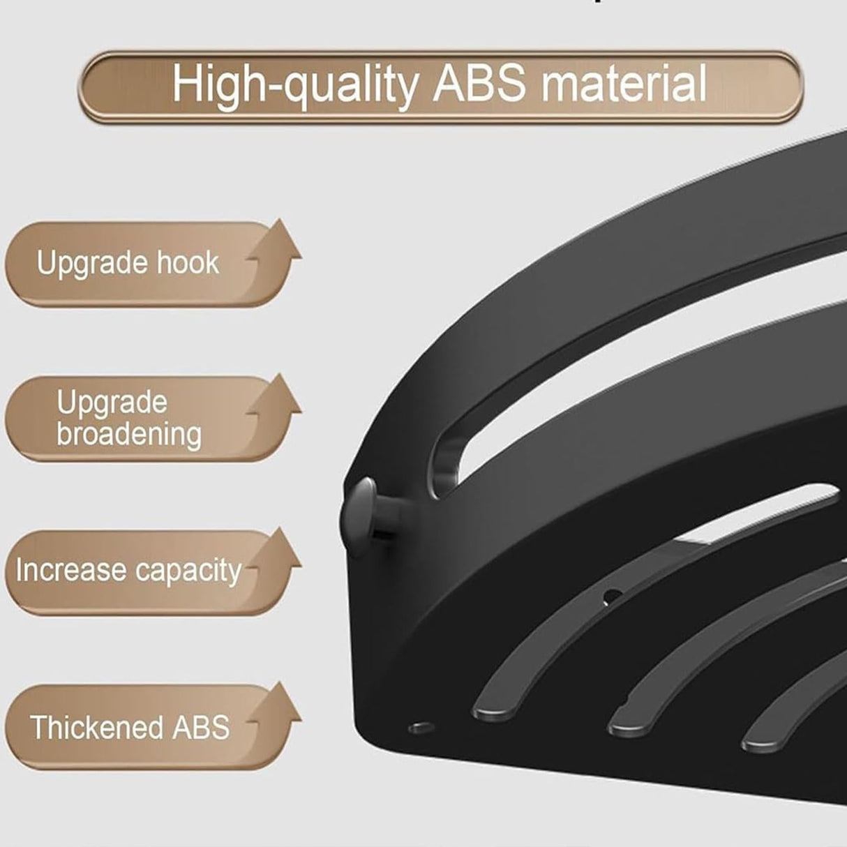 3-Pack Black Triangle Shower Caddy, 3-Tier Shower Caddy Corner Shelves Shower Storage Rack, Drill Free Wall Mount Shower Organizer, Bathroom Adhesive Corner Shelves Caddies with Hooks (Black) Generic