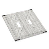 Spshian Decorative Switch Plate Covers Rustic Wooden White Barn Doors 2 Gang Wall Plate Double Toggle Light Switch Cover Plate Electric Dual Device Electrical Faceplate for Kitchen Farmhouse Bedroom Spshian