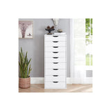 Naomi Home Office File Cabinets Wooden File Cabinets for Home Office Lateral File Cabinet Wood File Cabinet Mobile File Cabinet Mobile Storage Cabinet Filing Storage Drawer White/9 Drawer Naomi Home