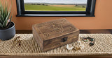 Great Birthday Gifts Handmade Decorative Wooden Jewelry Box Hamsa Hand Carving Jewelry Organizer Keepsake Box Treasure Chest Trinket Holder Watch Box Storage Lock Box 7 x 5 Inches Housewarming Gift The Great Indian Bazaar