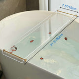Acrylic Bathtub Tray Caddy, Clear Bath Shelf Tub Rack with Golden Handle, Luxury Bathroom Organizer Tablet Holder SHUNLI SHUNLI