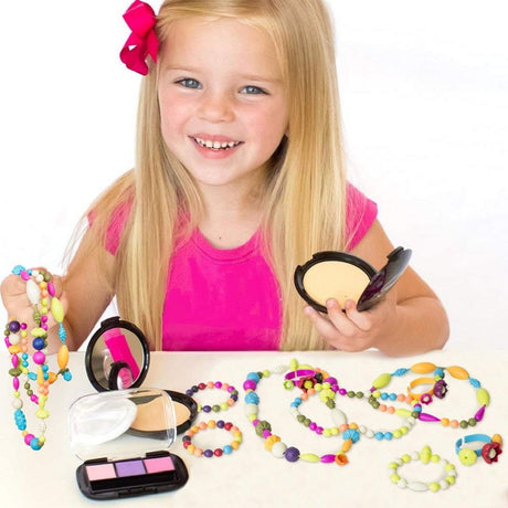 GILI Pop Beads - Jewelry Making Kit for 3 4 5 6 7 8 Year Old Little Girls - Arts and Crafts Toys for Kids Age 4yr-8yr - Necklace Bracelet Creativity Snap Set Top Best Christmas Birthday Gifts (500pcs) GILI