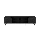 Walker Edison Nora Modern Minimal Open-Shelf Stand for TVs up to 80 Inches, 70 Inch, Black Walker Edison