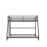 DHP Daven Quick-Assembly Twin-Over-Full Metal Bunk Bed with Ladder and Guardrails, Black DHP