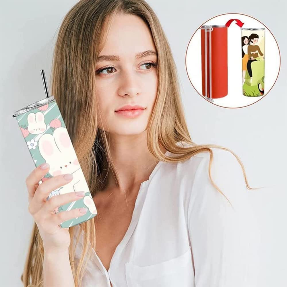 Silicone Sublimation Wrap for Seamless Sublimation Tumblers 20oz Silicone Wrap Mug Clamp 3D Wrap for Blanks Cup with Gloves, Transfer Tape for Sublimation Tumbler Heat Press Generic