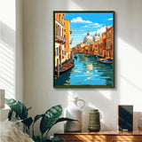 JUJUHOOD Venice Street Paint by Numbers Kit for Adults, Italty City Street Adult Paint by Number Kits,DIY Acrylic Paint by Number on Canvas for Home Wall Decor 16X20 Inch JUJUHOOD