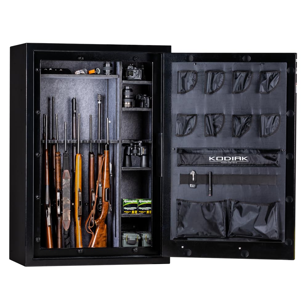 Kodiak Gun Safe for Rifles & Pistols | KBX5940 by Rhino Metals with New SafeX Security System | 57 Long Guns & 8 Handguns | 40 Minute Fire Protection | Door Organizer for Handguns & Ammo | 573lbs Kodiak
