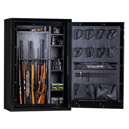 Kodiak Gun Safe for Rifles & Pistols | KBX5940 by Rhino Metals with New SafeX Security System | 57 Long Guns & 8 Handguns | 40 Minute Fire Protection | Door Organizer for Handguns & Ammo | 573lbs