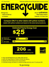 Upstreman 3.2 Cu.Ft Mini Fridge with Freezer, Single Door Mini Fridge, Dorm Fridge, Adjustable Thermostat, Mini Refrigerator for Bedroom, Office, Dorm, Black-BR321 Upstreman