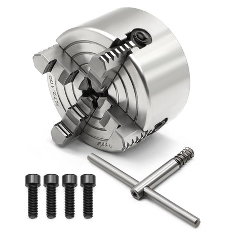 Yunnergo K72-100 Lathe Independent Chuck 4 Inch Manual Chuck 4 Jaw 3500 r/min Yunnergo