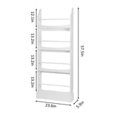 UTEX Kids Bookshelf,4 Tiers Children's Bookcases and Storage, Kids Bookcase Rack Wall for Bedroom,Study Living Room,White UTEX