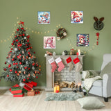 4 Pack Christmas Paint by Number for Kids with Wooden Frame, Paint by Numbers for Kids Xmas Ages 4-8-12, Easy Gnome Snowmen Owl DIY Acrylic Oil Painting Kits for Home Wall Decor (8X8 inch) xackcme