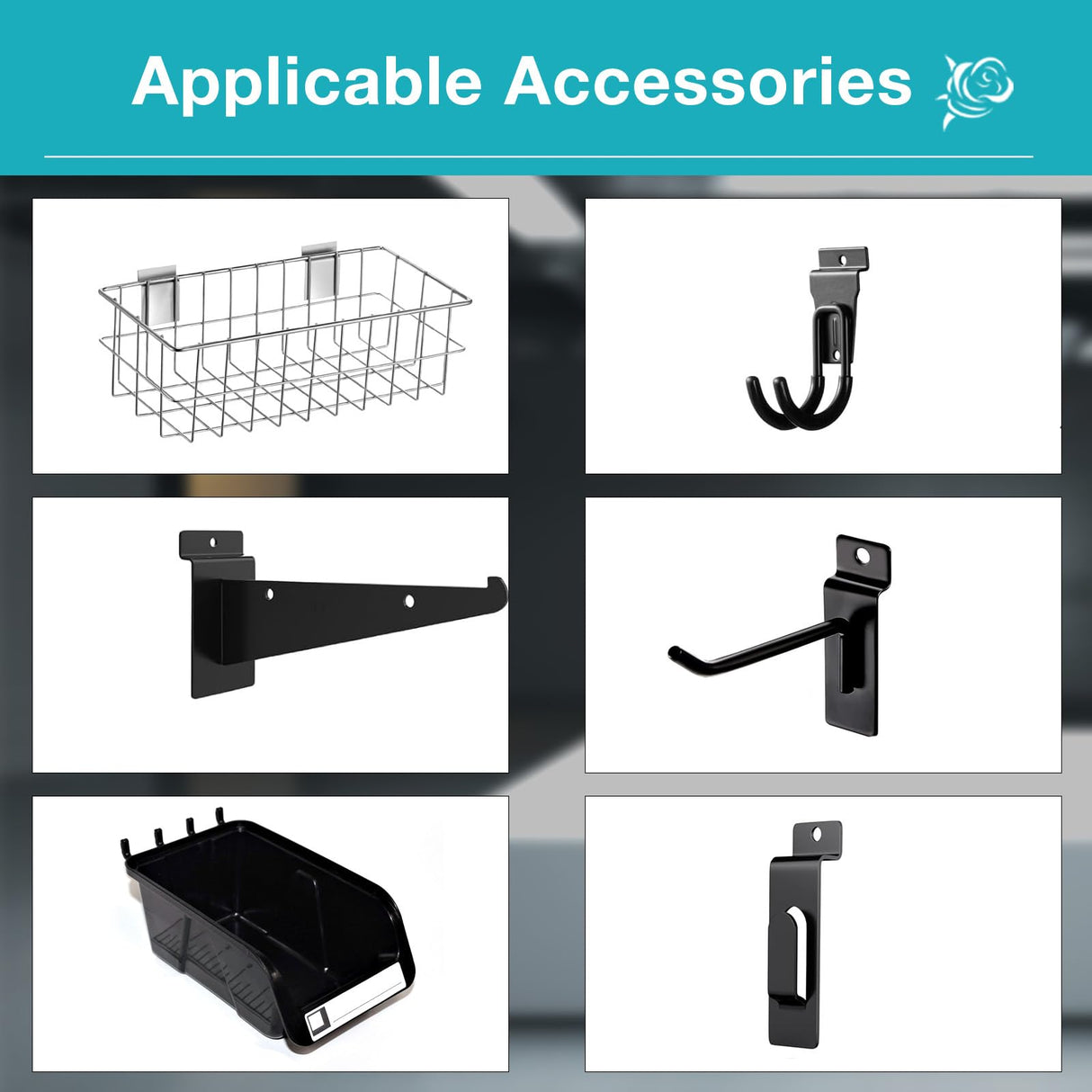 NeatiEase Slatwall Panel Wall Storage Systems, 2 x 4ft Slat Wall Paneling Garage Wall Organizer, Heavy Duty Wall Mounted PVC Wall Rack (Black) NeatiEase