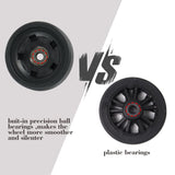 Luggage Wheels Replacement Kit 50mm x 12mm, Suitcase Replacement Wheels with Black Screws Axles Bearings, Repair Suitcase Caster Set for Trolley Bag Travel (8PCS) FLIHONST