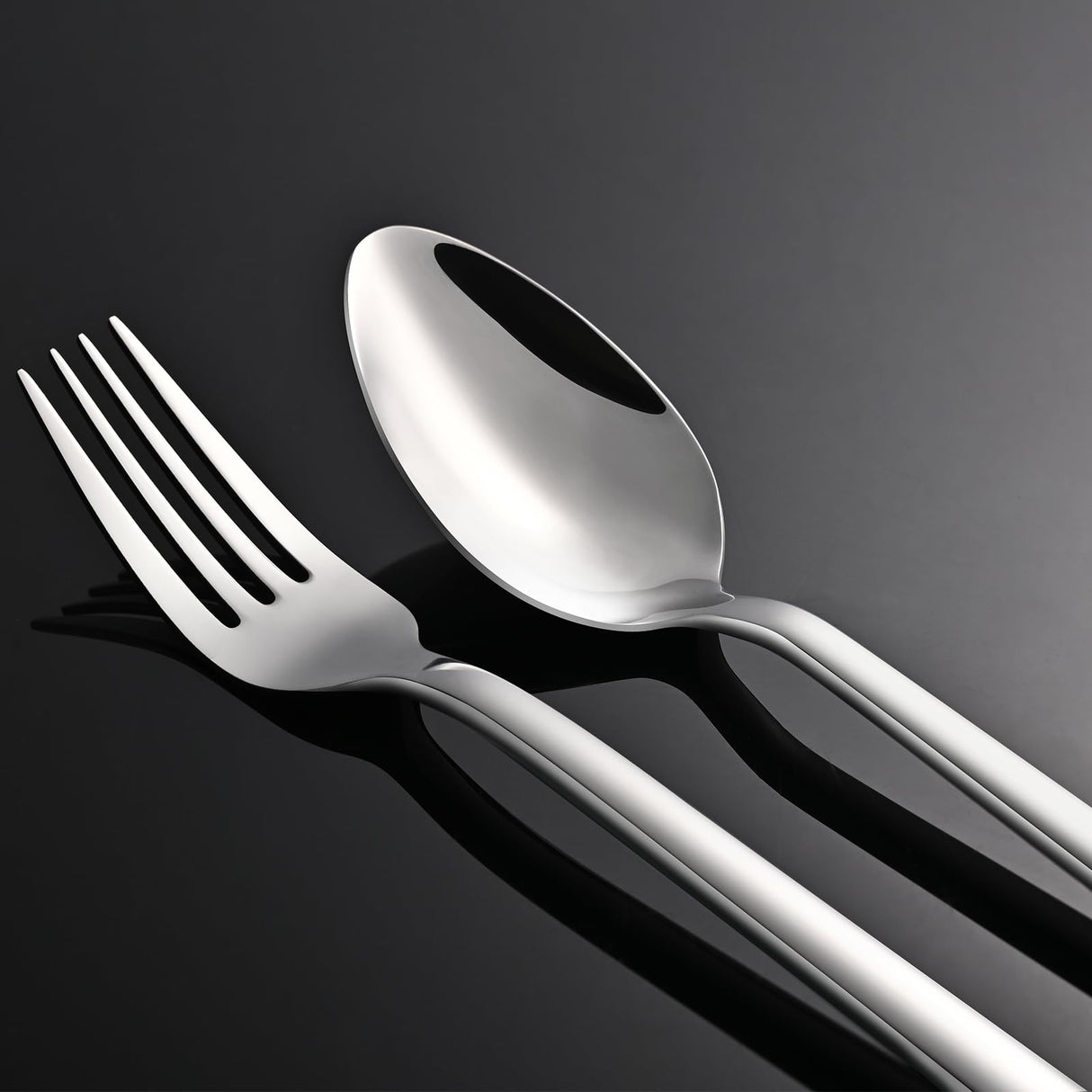 KINGSTONE Silverware Set, 20 Piece Flatware Cutlery Set for 4, 18/10 Stainless Steel Silverware Mirror Polished Dishwasher Safe for Home, Restaurant, Wedding, Party(Silver, 20 pieces for 4) KINGSTONE