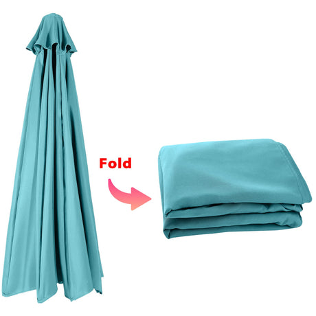 ABCCANOPY 9ft Outdoor Umbrella Replacement Top Suit 8 Ribs (Turquoise) ABCCANOPY