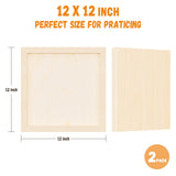 Wooden Art Panels for DIY Painting - Christmas Crafts & Home Décor | 12x12 Inch Canvas Wood Boards, Unfinished Wooden Canvas for Adults & Kids (3-Pack) HANSILK