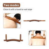 Goodtar Guasha Wood Stick Tools Wooden Therapy Scraping Lymphatic Drainage Massager, Double Row 34 Beads Point Treatment Gua Sha Tools for Back Leg, Anti-Cellulite and Pain Relief(Two Row,34 Beads) Goodtar
