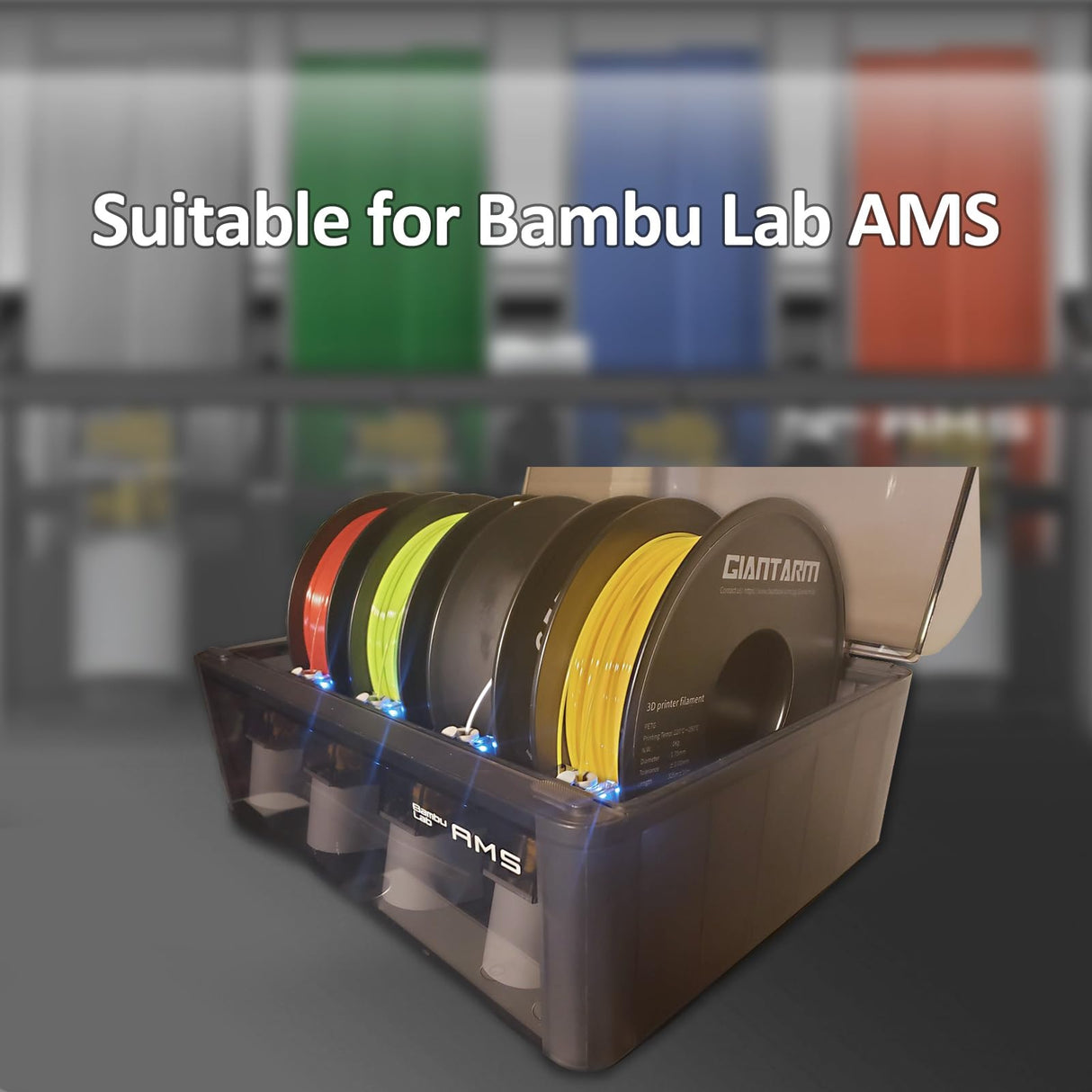 GIANTARM Clear PLA Filament, 1.75mm Transparent PLA 1kg Spool (2.2lbs), 3D Printer Filament with Vacuum Packaging GIANTARM