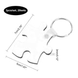 CHGCRAFT 20 Sets Puzzle Sublimation Blanks Keychains Double-Sided Keychain Blanks MDF Board Heat Transfer Keyring White for Heat Press, 2.76x1.97inch CHGCRAFT