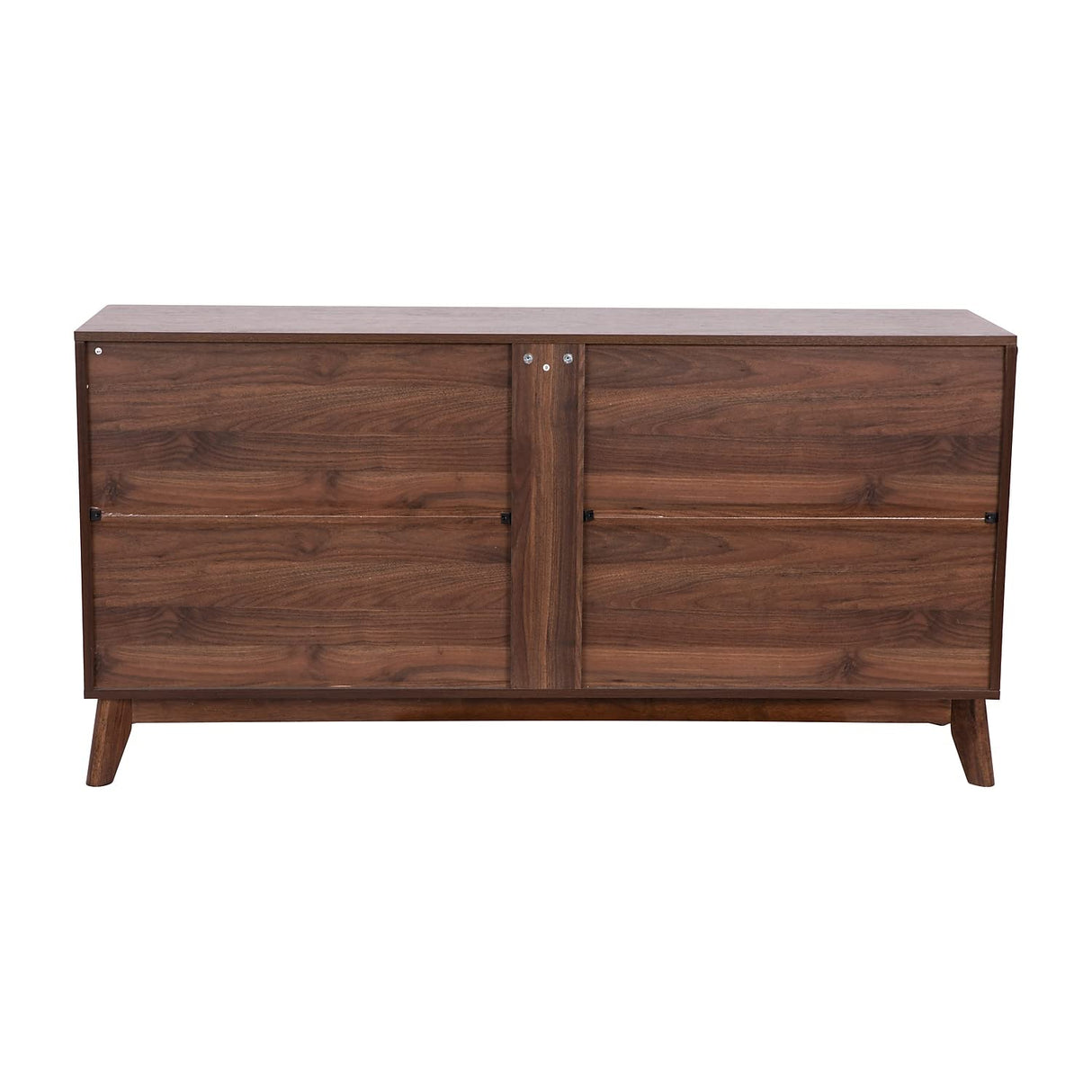 Flash Furniture Hatfield Engineered Wood TV Stand for up to 64" TVs, Media Console/TV Cabinet with Adjustable Shelf and Soft Close Doors, Dark Walnut Flash Furniture