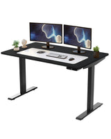 Rise UP Dual Motor Electric Standing Desk 60x30 Black Desktop Premium Ergonomic Adjustable Height sit Stand up Home Office Computer Desk Table Uncaged Ergonomics