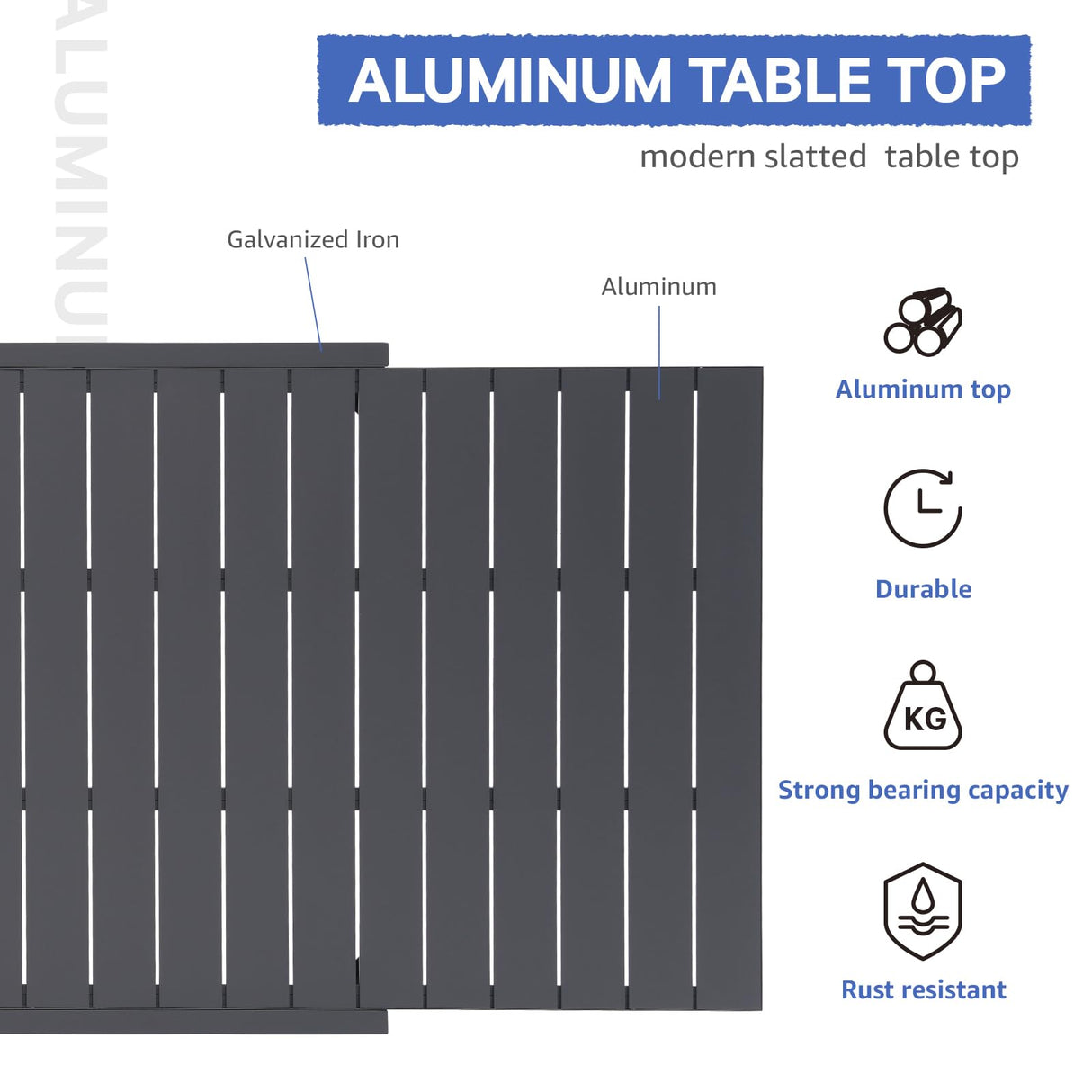 SUNSITT 11-Piece Outdoor Patio Dining Set, 63" - 105" Aluminum Expandable Outdoor Dining Table Set for 10, 10 Stackable Chairs with Gray Removable Cushions SUNSITT