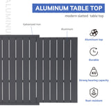 SUNSITT 11-Piece Outdoor Patio Dining Set, 63" - 105" Aluminum Expandable Outdoor Dining Table Set for 10, 10 Stackable Chairs with Gray Removable Cushions SUNSITT