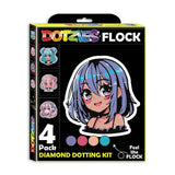 DIAMOND DOTZ Neon Flock Anime Girls Diamond Painting Kits for Adults - Colorful Diamond Art Kits a Relaxing Creative Craft Kit with Dotz Gems 10x8 DIAMOND DOTZ